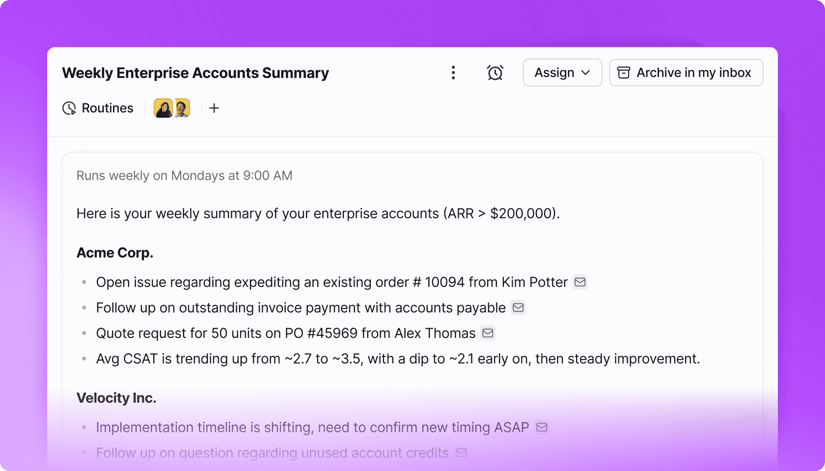 See the full customer relationship, so your teams stay five steps ahead