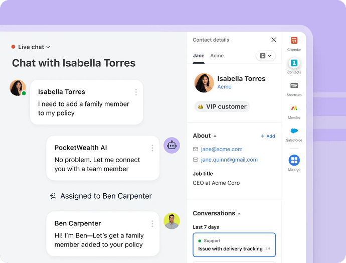 Empower agents chat feature image 1