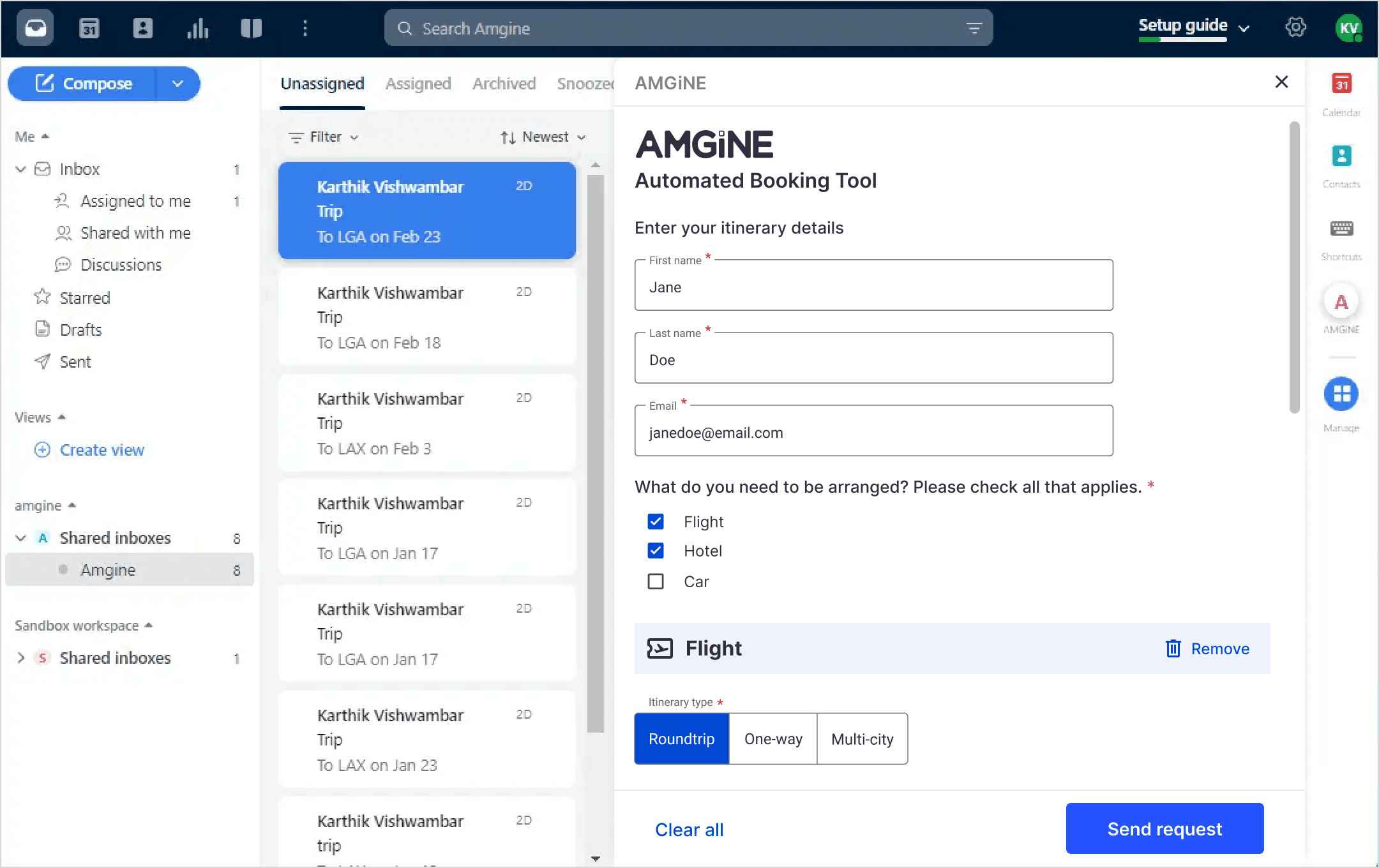 Screenshot of AMGiNE