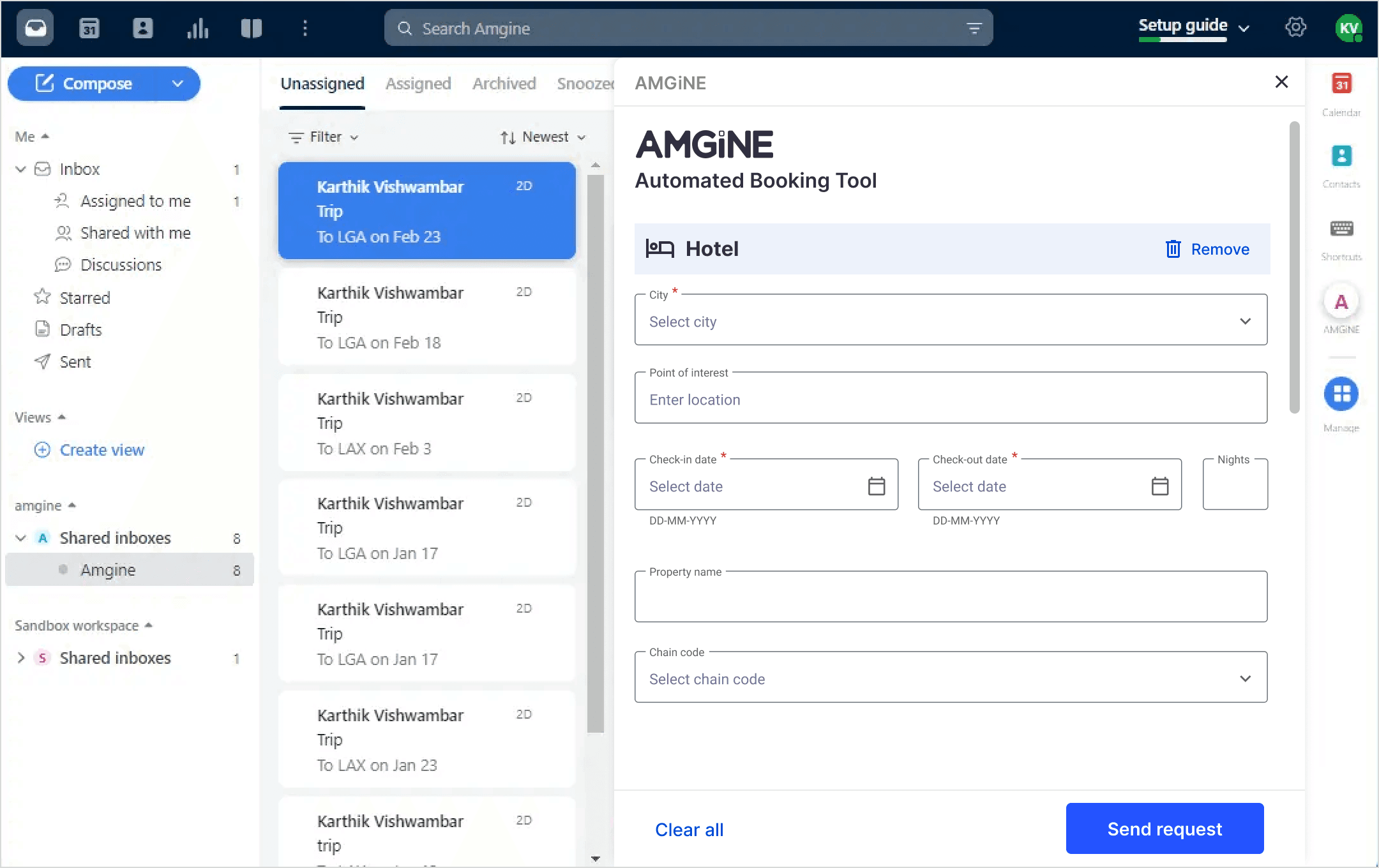 Screenshot of AMGiNE