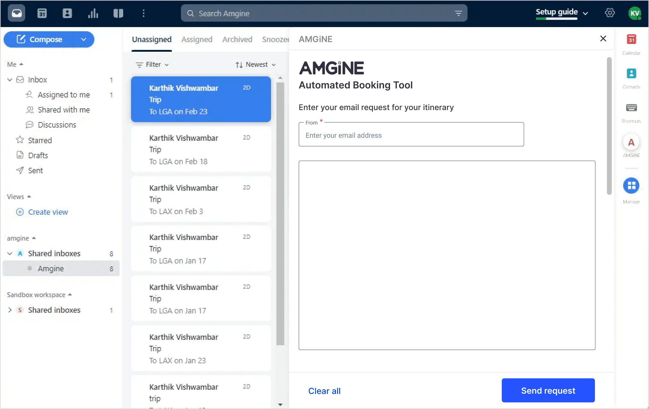 Screenshot of AMGiNE