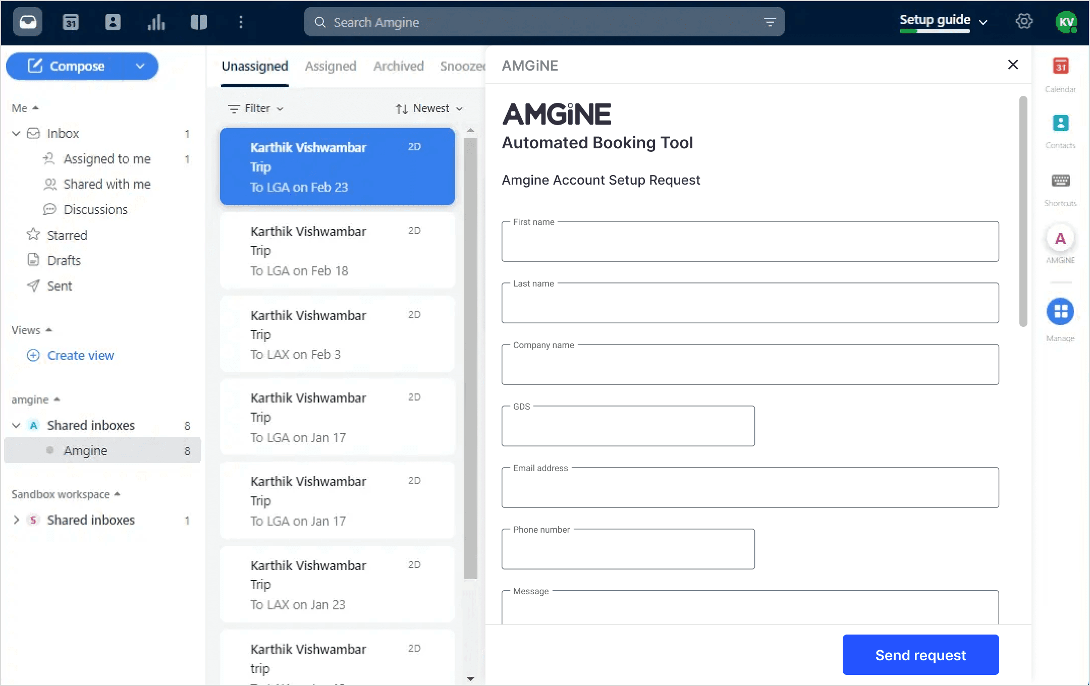 Screenshot of AMGiNE
