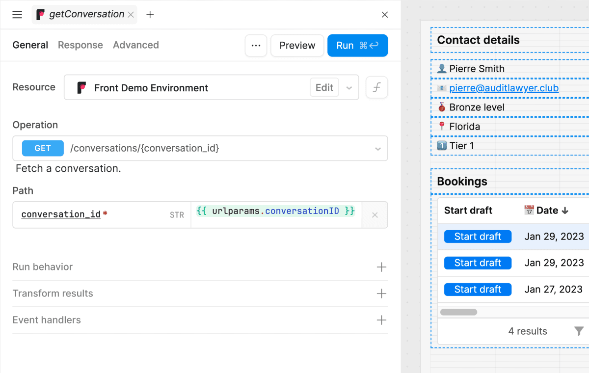 Screenshot of Retool (Technical Services)