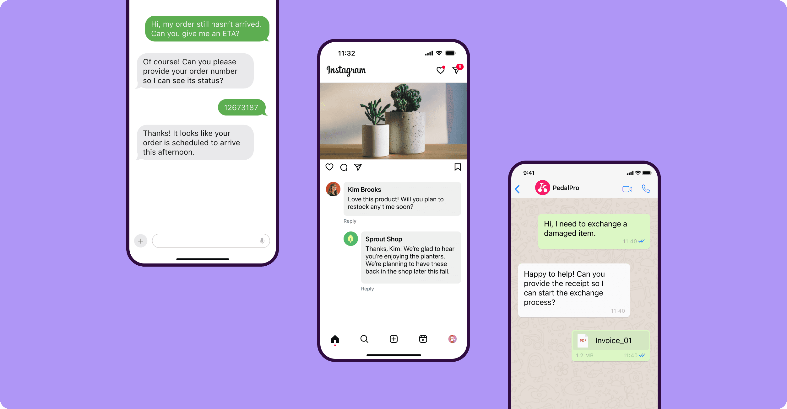 Sms social interface